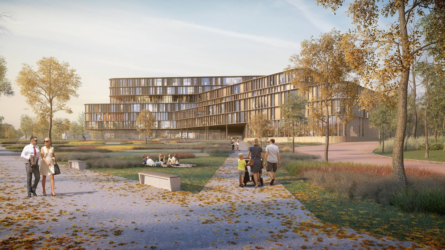 Архитектурная визуализация будущей больницы Heilig Hart в Tienen (автор: VK architects+engineers / Sweco).